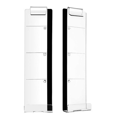 2 STK (venstre og højre) Gennemsigtig skærm Sticky Note Board Klar farve Akryl Panel Monitor Sticky Note til computer