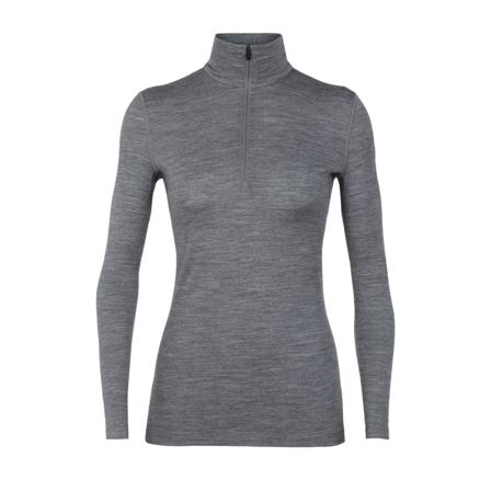 Icebreaker Women's 200 Oasis Longsleeve Half Zip Women base layer tops Grey L