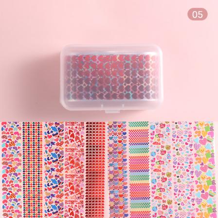1 Box Manikyr Starry Stickers Heart Butterfly Nagelfolier Naglar
