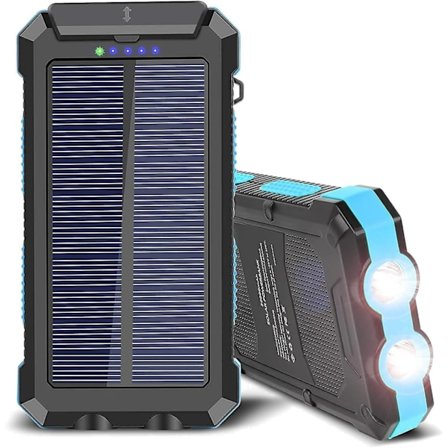 Solladdare Power Bank, 20000mAh bärbar telefonladdare