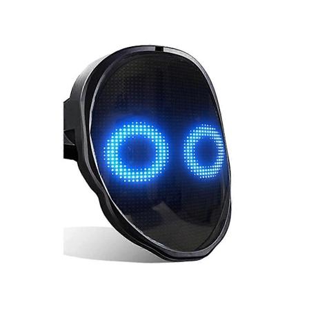 Bluetooth LED -valoilla varustettu juhlamaski Halloweeniin, jouluun, DIY-animaatiotekstiin, rakkaustemppuun, konserttiin, robotti - WELLNGS