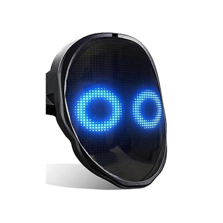 Bluetooth LED Lysende Festmaske Halloween Jul DIY Animation Tekst Kærlighed Spøg Koncert Robot-Perfekt
