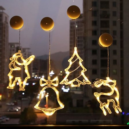 Ljusgirlang Juldekoration Batteri LED, Jul Fönsterljus Dekoration, Julgran Ljus, Sovrum L