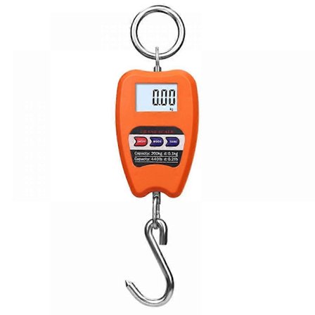 LCD-riippuva digitaalinen teollisuusvaaka 200 kg, kg / lb / N, oranssi, 1 kpl