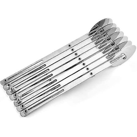 Dej Cutter Kagedeler - Rustfrit Stål 7 Hjul Justerbar Dej Hjul - Flere Specifikationer Sølv Ty-YUHAO