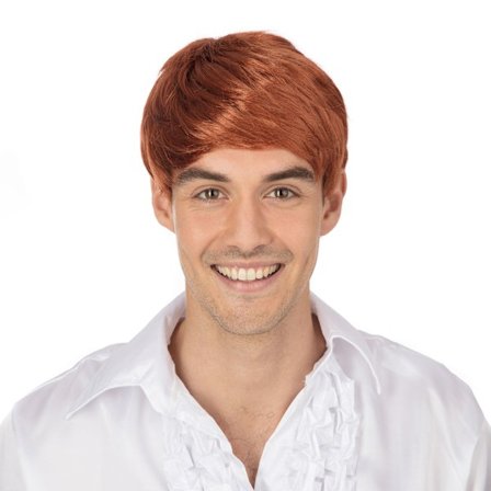 Bristol Novelty Mens 60s Short Wig One Size Ginger
