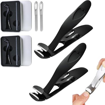 Negleklippere for tykke tånegler, Ergonomisk vinklet hode Senior tåneglklipper, Shirem negleklipper