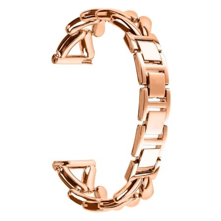 Klockarmband i zinklegering Garmin Vivomove Trend / Venu Sq 2 Twisted Metal Watch Strap Replacement - Roséguld