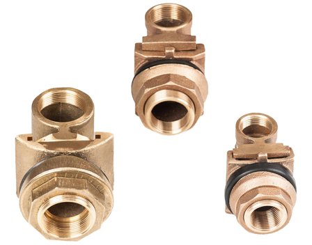 Z 8718586846 Enkelt adapter AZH messing 25 (1"), 75 x 110 mm, Vand