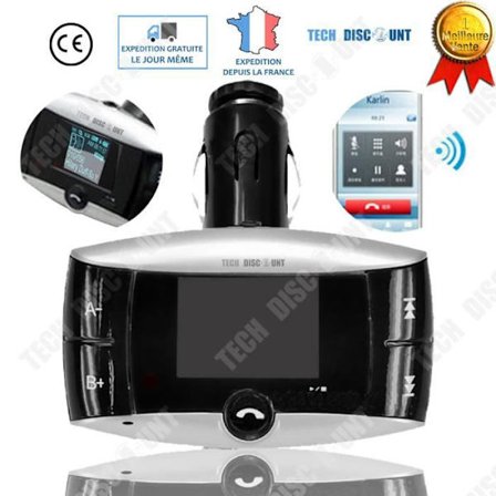 TD FM-sändare Bluetooth Power MP3-spelare Bil Handsfree Musik Trådlös radioadapter Telefonladdningssats