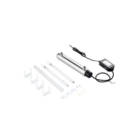 UV-vattenrenare-VEVOR-12 W 3,785 L/min-Ultravioletvattenfilter-Rostfritt Stål-för hela huset med kvartsrör