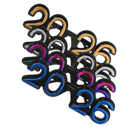 Godt Nytår 2026 Festbriller til 4 stk. Sjove Fotorekvisitter Briller[HK]