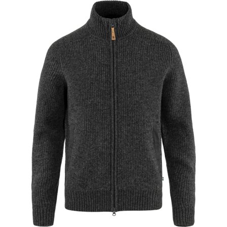 Fjällräven Övik Zip Cardigan Knit S - male - Dark Grey - Gensers & knitwear