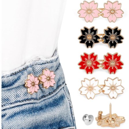 Bukser Talje Strammer, Jeansknapper til Løse Jeans, Ingen Syning og Ingen Værktøj Jeansknap Strammer, Justerbare Knapper til Jeans Bukser Knap 