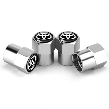 Sopii Toyota Camry Corolla Ralink New Highlander RAV4 Reiz -venttiilihattu rengasventtiilihattu (hopea [2 sarjaa 8])