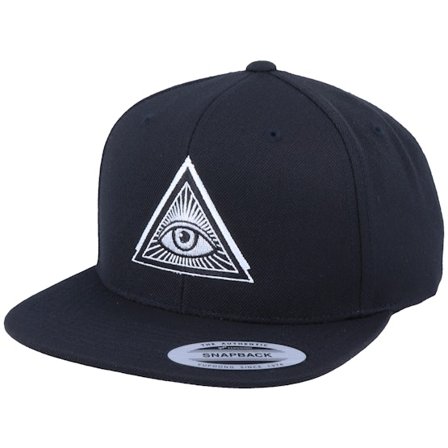 Iconic - Noir Casquette - Illuminati Black Snapback @ Hatstore