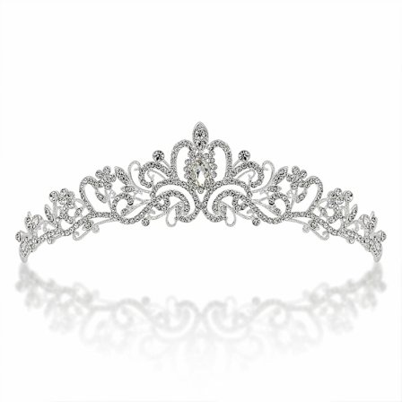 Rhinestone Krystall Tiaraer og Kroner Hodebånd for Kvinner, Bryllup Prom Prinsessekrone, Brudeslør