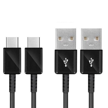 2st Samsung Original 1,2m Extra lång USB-C Kabel / Laddare Svart