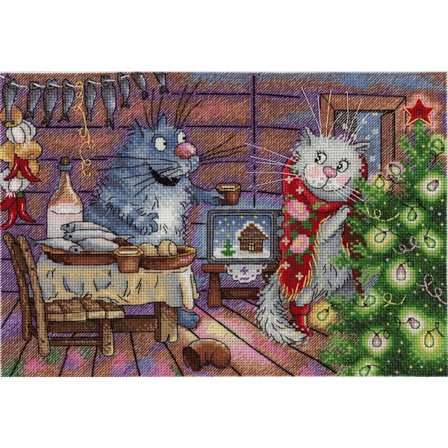 Broderikit MP Studia "Julnatt" 23x16 cm