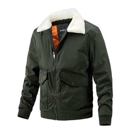 Herrjackor Full Zip Vintervarma kappor Ytterkläder