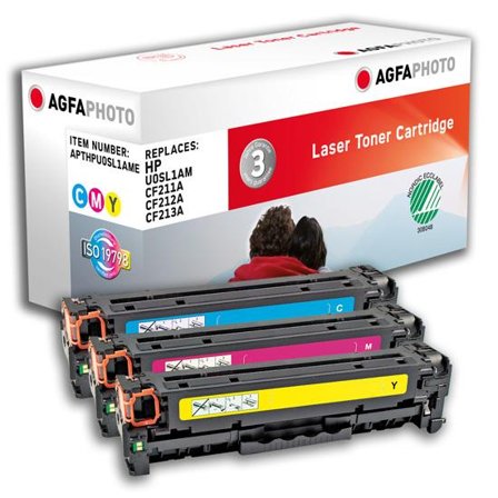 AGFAPHOTO 3-pack - gul, cyan, magenta - kompatibel - tonerpatron (alternativ for: Canon 731C, Canon 731M, Canon 731Y, HP 131A, HP CF211A, HP CF212A,