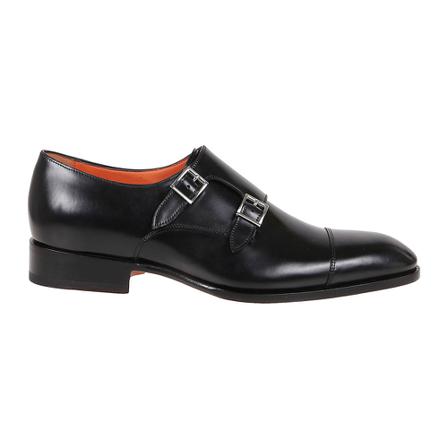 Santoni Schoenen Dopp.fib.puntina OLD Britain N01 , Zwart , Heren , Maat: 43 1/2 EU