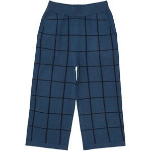 Kids - FUB Checked Felted Wool Pants Indigo/Dark Navy 140 cm - Bottoms - 140 cm - Blue