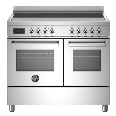 Bertazzoni PRO105I2EXT Professional induksjonskomfyr med dobbelovn 100 cm, Rustfritt Stål