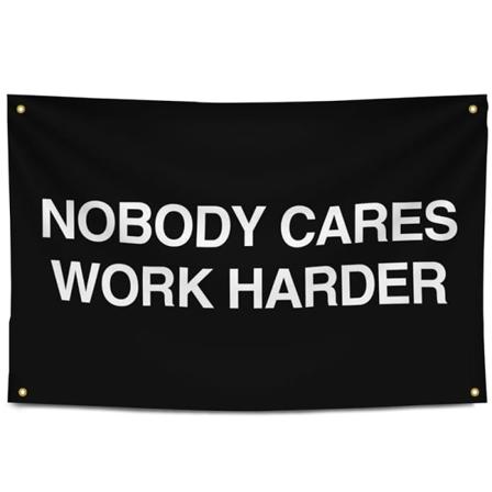 Ingen bryr sig Inspirerende Gym Banner Sovesal Perfekt Fitness A