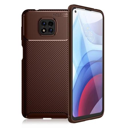 Carbon Shield Motorola Moto G Power (2021) skal - Brun Brun