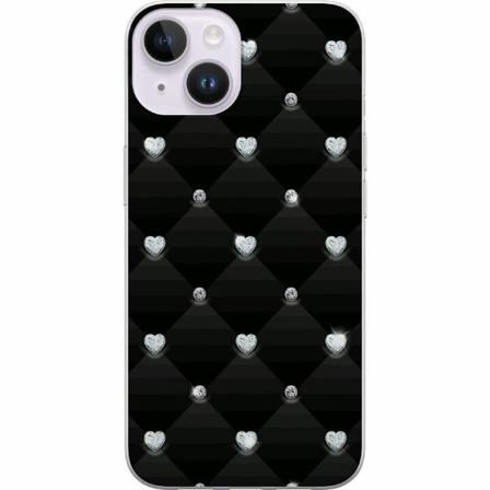 Apple Iphone 14 Genomskinligt Skal Bling Heart