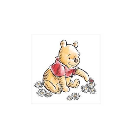 Winnie the Pooh Love Nature Print 30cm x 30cm Vit/Röd/Gul