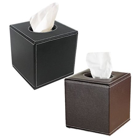 Papirholder, Moderne Servietholder, Falsk Læder Dekorativ Papirholder til Hjemmekontor -D (FMY)