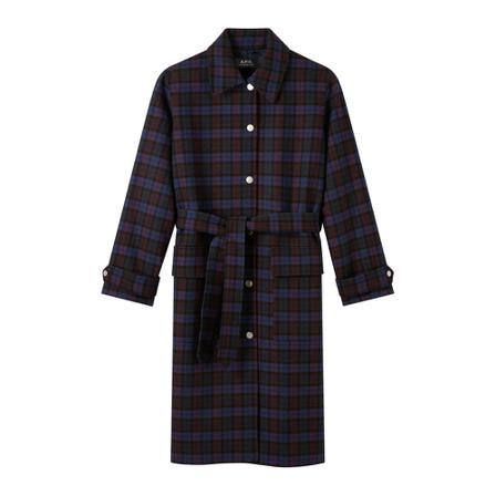 A.p.c., Belted Coats Blauw, Dames, Maat:S