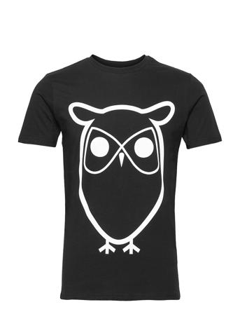 Alder Basic Owl Tee - Gots/Vegan Black Knowledge Cotton Apparel