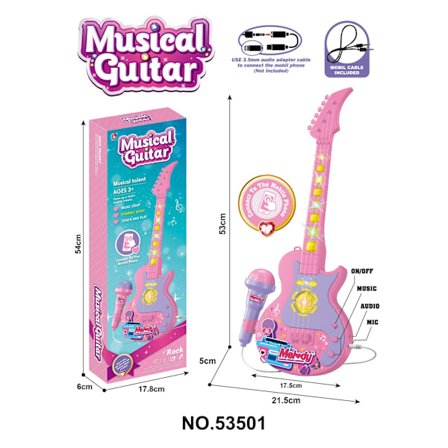 Elektrisk mikrofon for barn med justerbart stativ, karaokemaskin, med lys, unisex.