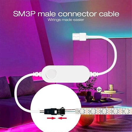 WLED ESP32 Mini LED Strip Controller RGB IC Digital med Mikrofonläge DC5V USB Dynamisk WS2811 WS2812/B