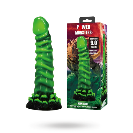 Manticore Rippled Monster Silicone Dildo 23 cm - Vuxen.dk: For hende