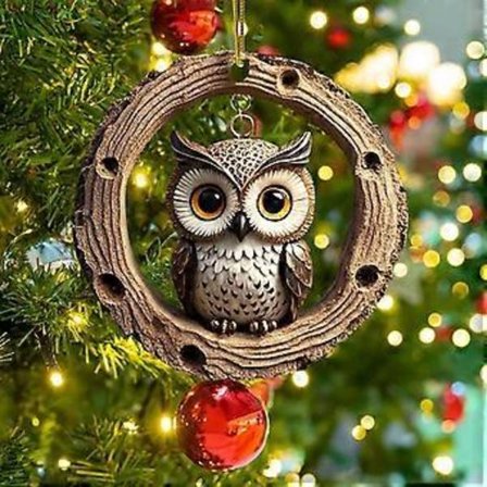 Julepynt med dyr, juletrepynt med dyreprint, akrylpynt, skogsdyrdekorasjoner, juledekorasjoner, suvenirgaver