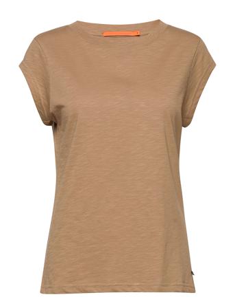 Cc Heart Basic T-Shirt T-shirts & Tops Short-sleeved Beige Coster Copenhagen*Betinget Tilbud