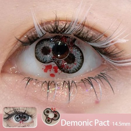 JeweLens Dicoria Cosplay Halloween Läskiga Kontaktlinser Crazy Mini Sclera Softlens 14.5mm