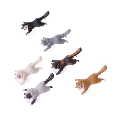 Tegneserie Kat Mobiltelefonholder til Smartphone Bordstativ med Sugekop 3D Kitty Model Mobiltelefonholder