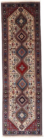 Tapis D'orient Yalameh 85X290 De Couloir Rouge Foncé/Rouge (Laine, Perse)