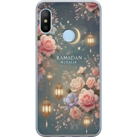 Kompatibel Mobilcover til Xiaomi Mi A2 Lite Mørk fantasy scene med menneske og dæmonisk væsen i ildelandskab med overnaturlig kraft