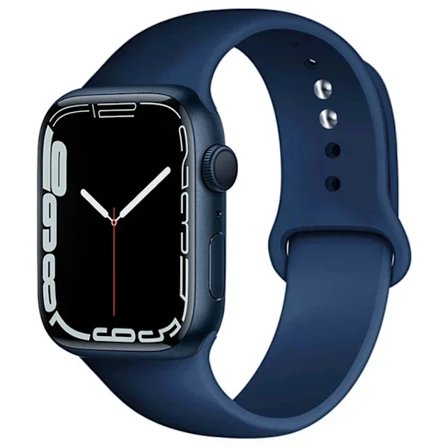 Silikon Sportband Kompatibelt med Apple Watch 38-49mm Serie SE Ultra Deep Blue[JUN]