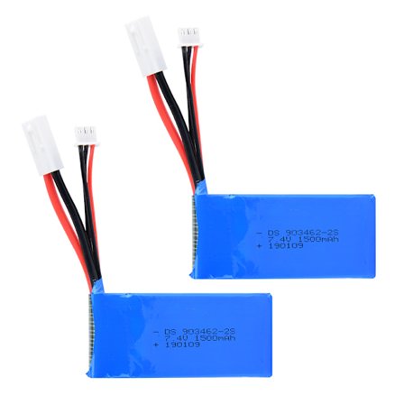 2 STK 7.4V 1500mAh 25C 2s med Lille Tamiya Stik Lithium Batteri til FT009 RC Model Batterier
