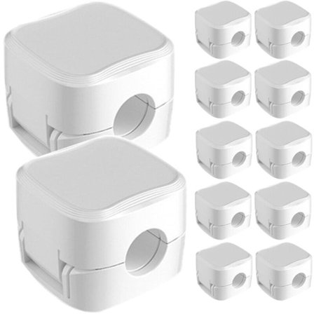 12-pakning magnetiske ladekabelklemmer, ledningsorganisator med lim, kompatibel med iPhone, Samsung, Xiaomi