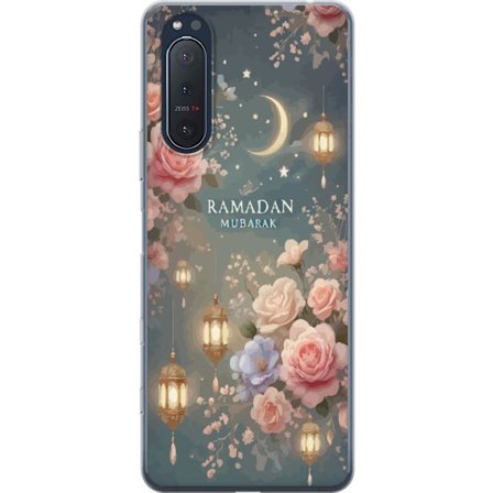 Kompatibelt Mobildeksel til Sony Xperia 5 II Mørk fantasiscene med menneske og demonisk skapning i flammende landskap med overnaturlig kraft