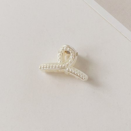 1 retro koreansk liten pärlhårklämma (även ordet liten pärlklämma)