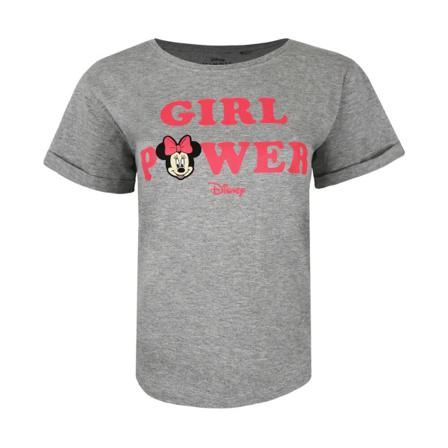 Disney Dam/dam Girl Power Minnie Mouse T-shirt Xl Grå Ma